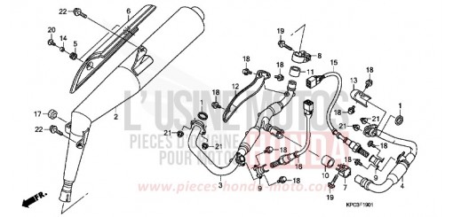 ABGAS-SCHALLDAEMPFER (XL125V7/8) XL125V7 de 2007
